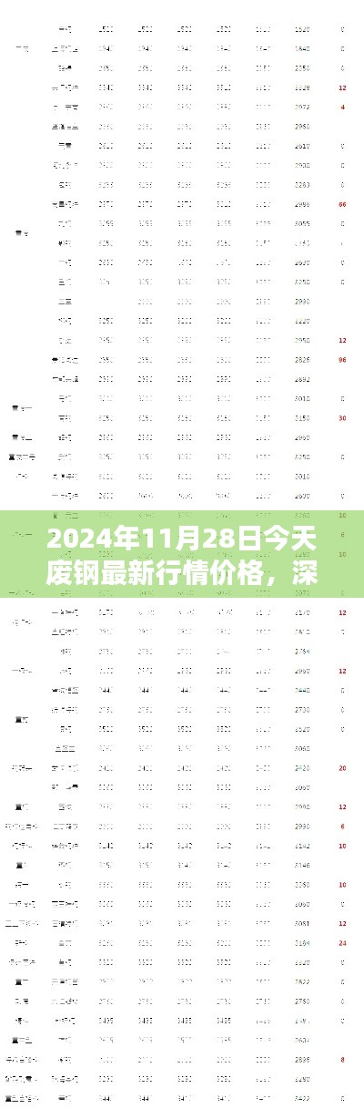 2024年11月28日废钢行情深度解析与全面评测