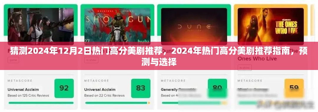 2024年热门高分美剧预测与推荐指南