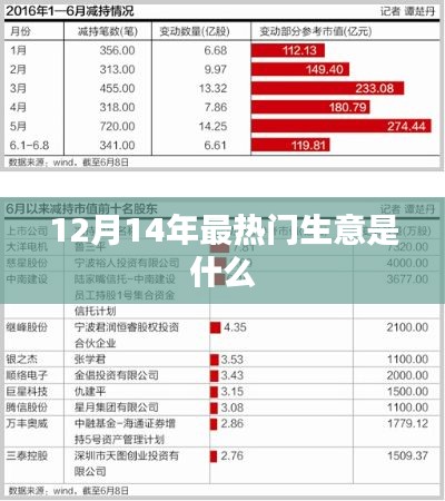 揭秘2014年12月最火爆生意